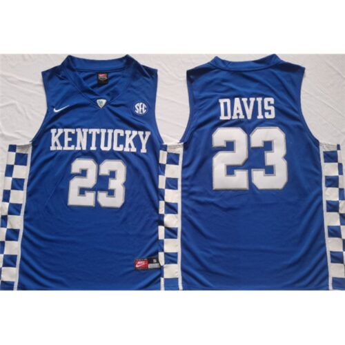 6861d6abb3ca3_1 Men's Kentucky Wildcats #23 Anthony Davis Blue Stitched Jersey