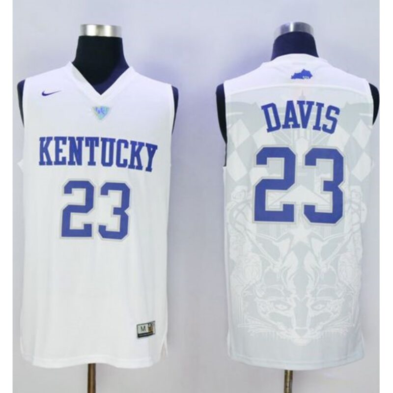 6861d6b84479c_1 Wildcats #23 Anthony Davis White Basketball Stitched NCAA Jersey