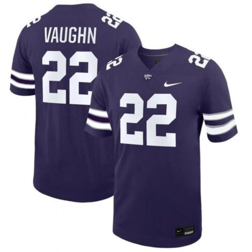 6861d6e980f16_1 Men's Kansas State Wildcats #22 Deuce Vaughn Purple Vapor Stitched Jersey