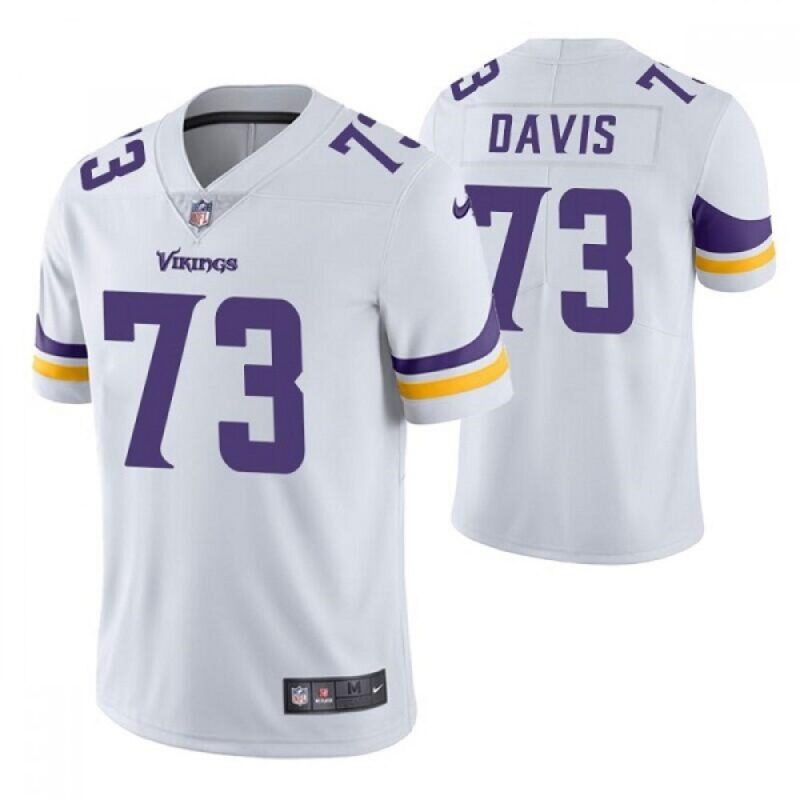 6861d6eb1589d_1 Men's Minnesota Vikings #73 Jesse Davis White Vapor Untouchable Stitched Jersey