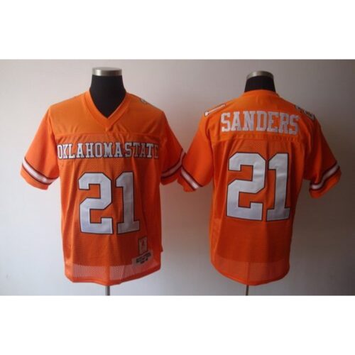 6861d6fc76f79_1 Cowboys #21 Barry Sanders Orange Throwback Stitched NCAA Jersey
