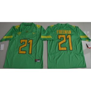 6861d732dcca4_1 Men's Ducks #21 Royce Freeman Apple Green Electric Lightning Limited Stitched Jersey
