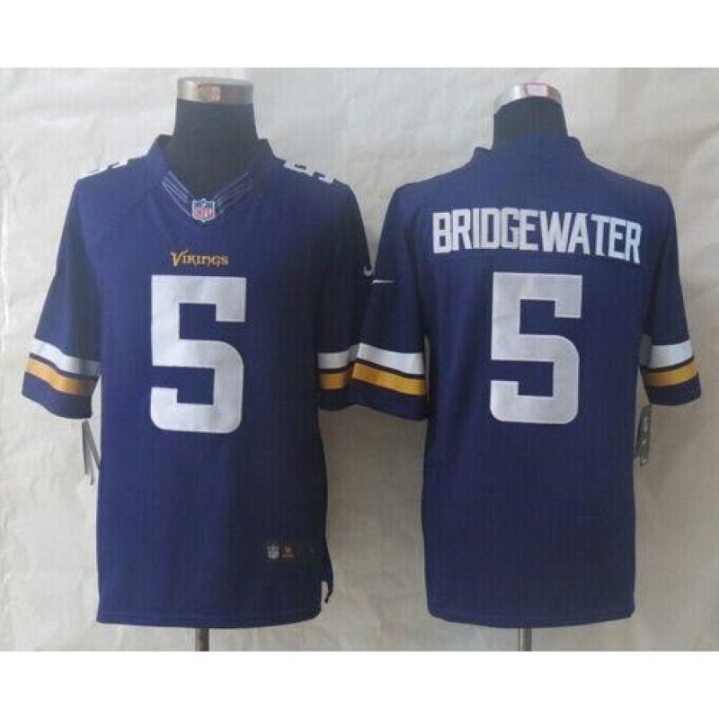 6861d73c87f15_1 Vikings #5 Teddy Bridgewater Purple Team Color Men's Stitched NFL Limited Jersey