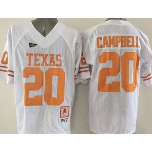 6861d742059c4_1 Longhorns #20 Earl Campbell White Stitched NCAA Jersey
