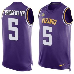 6861d74358f94_1 Vikings #5 Teddy Bridgewater Purple Team Color Men's Stitched NFL Limited Tank Top Jersey