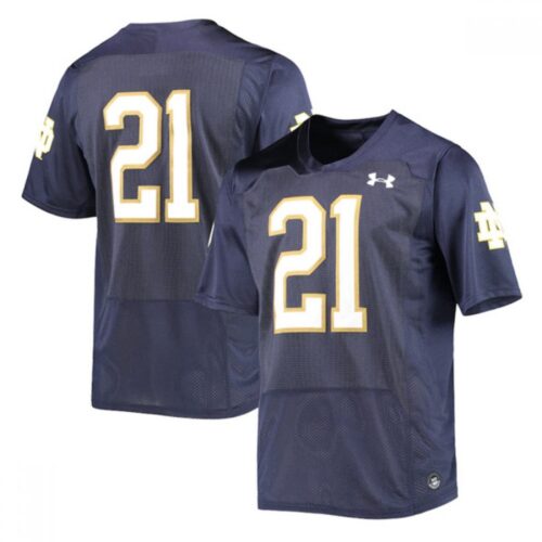 6861d74f05281_1 Men's Notre Dame Fighting Irish #21 Under Armour Navy Limited Stitched Jersey