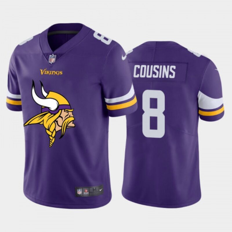 6861d785a216a_1 Men's Minnesota Vikings #8 Kirk Cousins Purple 2020 Team Big Logo Limited Stitched Jersey