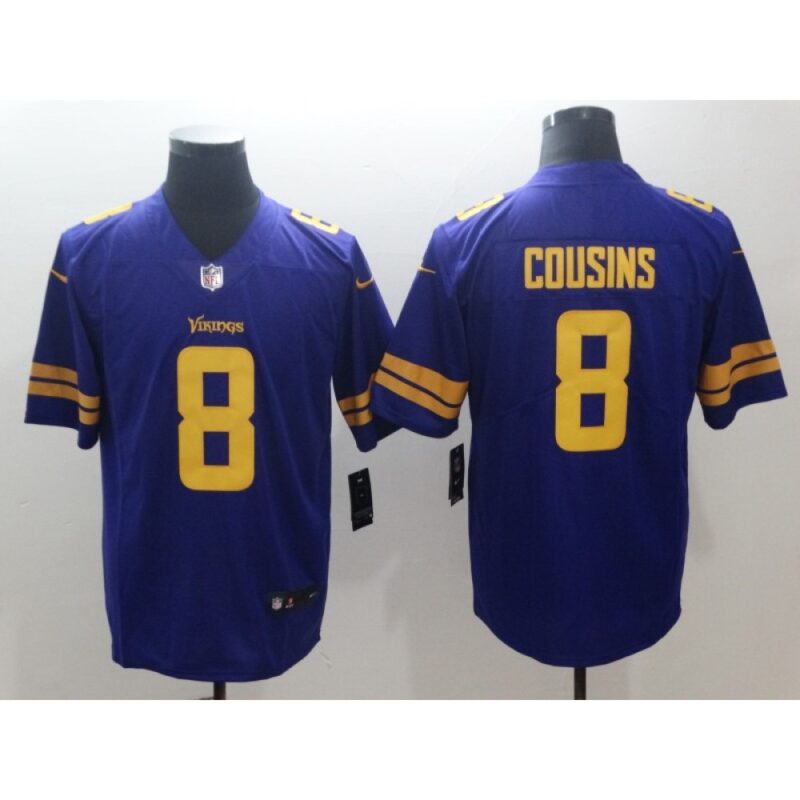 6861d789152dc_1 Men's Minnesota Vikings #8 Kirk Cousins Purple Limited Color Rush Stitched NFL Jersey