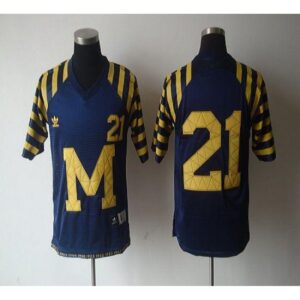 6861d79de3751_1 Wolverines #21 Desmond Howard Blue Under The Lights Stitched NCAA Jersey