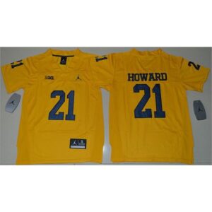 6861d7b1edd51_1 Wolverines #21 Desmond Howard Gold Stitched Youth NCAA Jersey