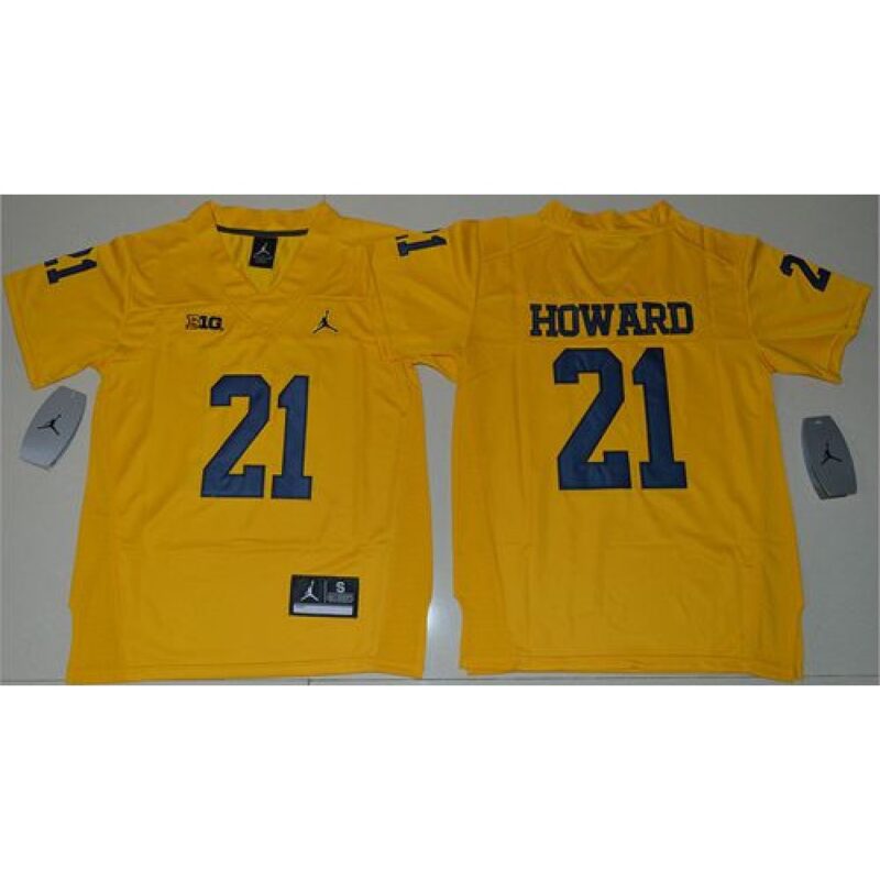 6861d7b1edd51_1 Wolverines #21 Desmond Howard Gold Stitched Youth NCAA Jersey