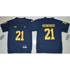 6861d7b55a72e_1 Wolverines #21 Desmond Howard Navy Blue Stitched Youth NCAA Jersey