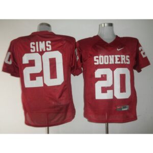 6861d7bc2f20c_1 Sooners #20 Billy Sims Red Stitched NCAA Jersey