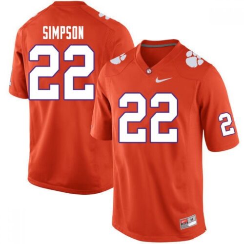 6861d7c354b15_1 Men's Clemson Tigers #22 Trenton Simpson Orange College Stitched Football Jersey