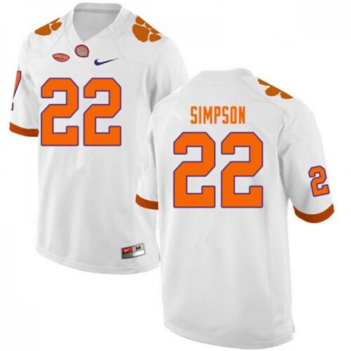 6861d7ca83d98_1 Men's Clemson Tigers #22 Trenton Simpson White College Stitched Football Jersey