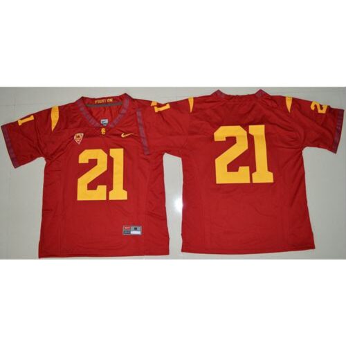 6861d7cde05e6_1 Trojans #21 Adoree' Jackson Red Limited Stitched NCAA Jersey