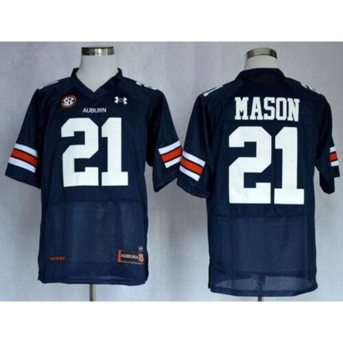 6861d7d4953a1_1 Tigers #21 Tre Mason Blue Stitched NCAA Jersey