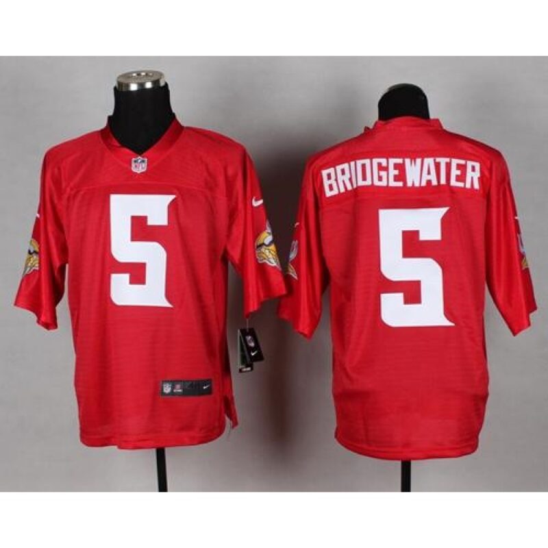 6861d7f6491f4_1 Vikings #5 Teddy Bridgewater Red Men's Stitched NFL Elite QB Practice Jersey