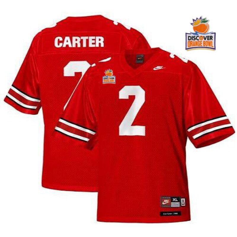 6861d80d9f9c6_1 Buckeyes #2 Cris Carter Red Legends of the Scarlet & Gray Throwback 2014 Discover Orange Bowl Patch Stitched NCAA Jersey