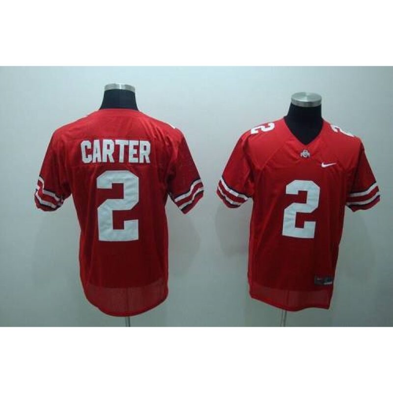 6861d815a0799_1 Buckeyes #2 Cris Carter Red Stitched NCAA Jersey