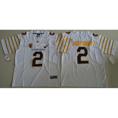 6861d82947e97_1 Ducks #2 Mighty Oregon White Webfoots 100th Rose Bowl Game Elite Stitched NCAA Jersey