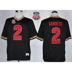 6861d82fef4b3_1 Seminoles #2 Deion Sanders Black 2014 BCS Bowl Patch Stitched NCAA Jersey