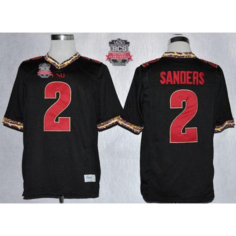 6861d82fef4b3_1 Seminoles #2 Deion Sanders Black 2014 BCS Bowl Patch Stitched NCAA Jersey