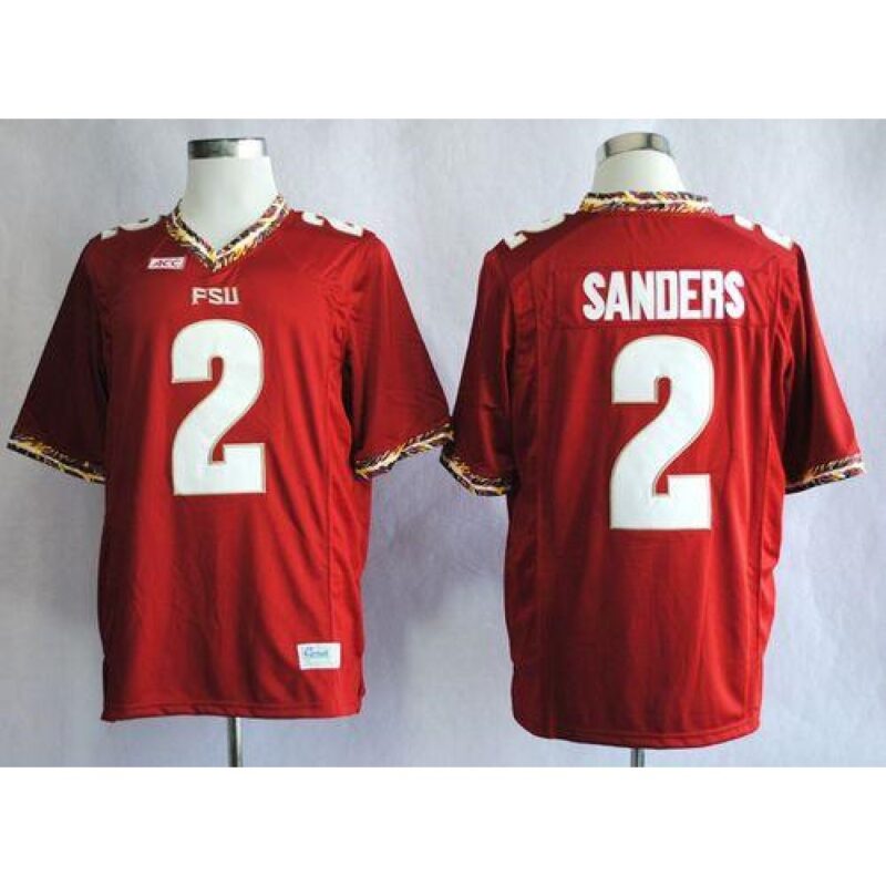 6861d83dbd9c5_1 Seminoles #2 Deion Sanders Red New Stitched NCAA Jersey