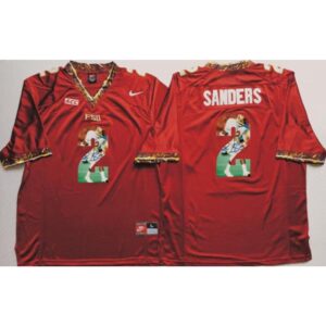6861d8413a710_1 Seminoles #2 Deion Sanders Red Player Fashion Stitched NCAA Jersey
