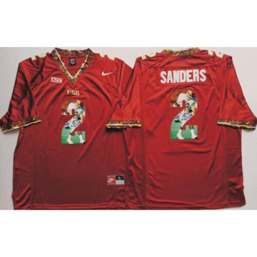 6861d8413a710_1 Seminoles #2 Deion Sanders Red Player Fashion Stitched NCAA Jersey