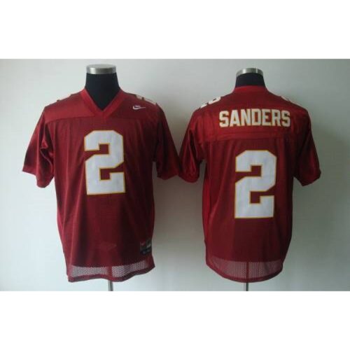 6861d8448c709_1 Seminoles #2 Deion Sanders Red Stitched NCAA Jersey