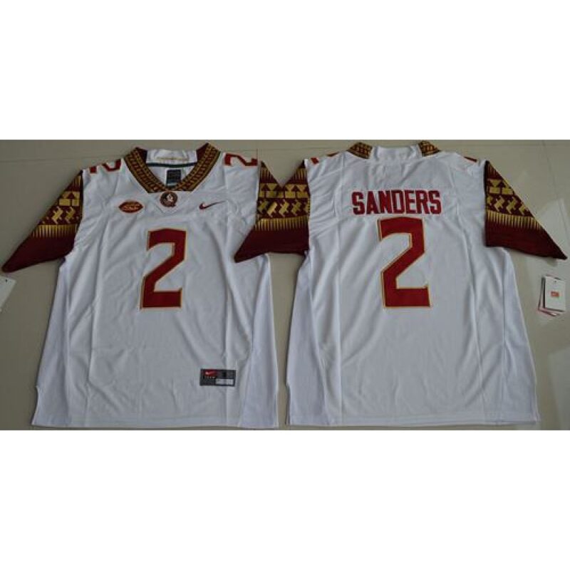 6861d847bd291_1 Seminoles #2 Deion Sanders White Limited Stitched NCAA Limited Jersey