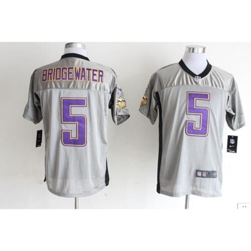 6861d881155db_1 Vikings #5 Teddy Bridgewater Grey Shadow Men's Stitched NFL Elite Jersey