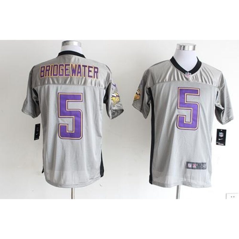 6861d881155db_1 Vikings #5 Teddy Bridgewater Grey Shadow Men's Stitched NFL Elite Jersey