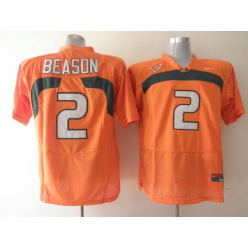 6861d891f0d96_1 Hurricanes #2 Jon Beason Orange Stitched NCAA Jerseys