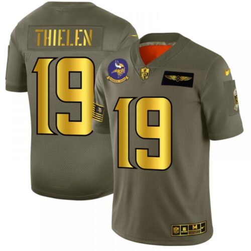 6861d89d467e6_1 Men's Minnesota Vikings #19 Adam Thielen 2019 Olive/Gold Salute To Service Limited Stitched NFL Jersey