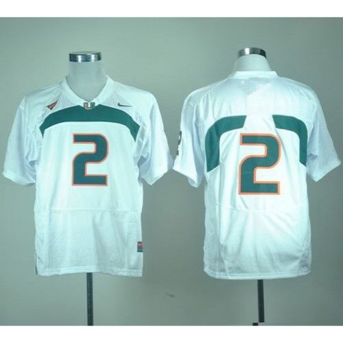 6861d8a0b4480_1 Hurricanes #2 White Stitched NCAA Jerseys