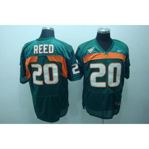 6861d8a78b83c_1 Hurricanes #20 Ed Reed Green Stitched NCAA Jerseys