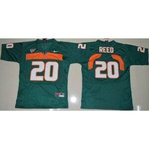 6861d8b1ba70e_1 Hurricanes #20 Ed Reed Green Stitched Youth NCAA Jersey
