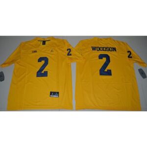 6861d8c7e68cd_1 Wolverines #2 Charles Woodson Gold Limited Stitched NCAA Jersey