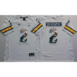 6861d8cb36f6b_1 Wolverines #2 Charles Woodson White Player Fashion Stitched NCAA Jersey