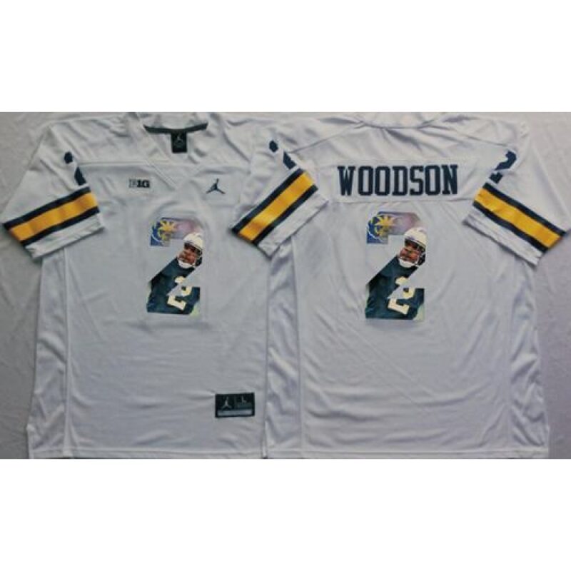 6861d8cb36f6b_1 Wolverines #2 Charles Woodson White Player Fashion Stitched NCAA Jersey