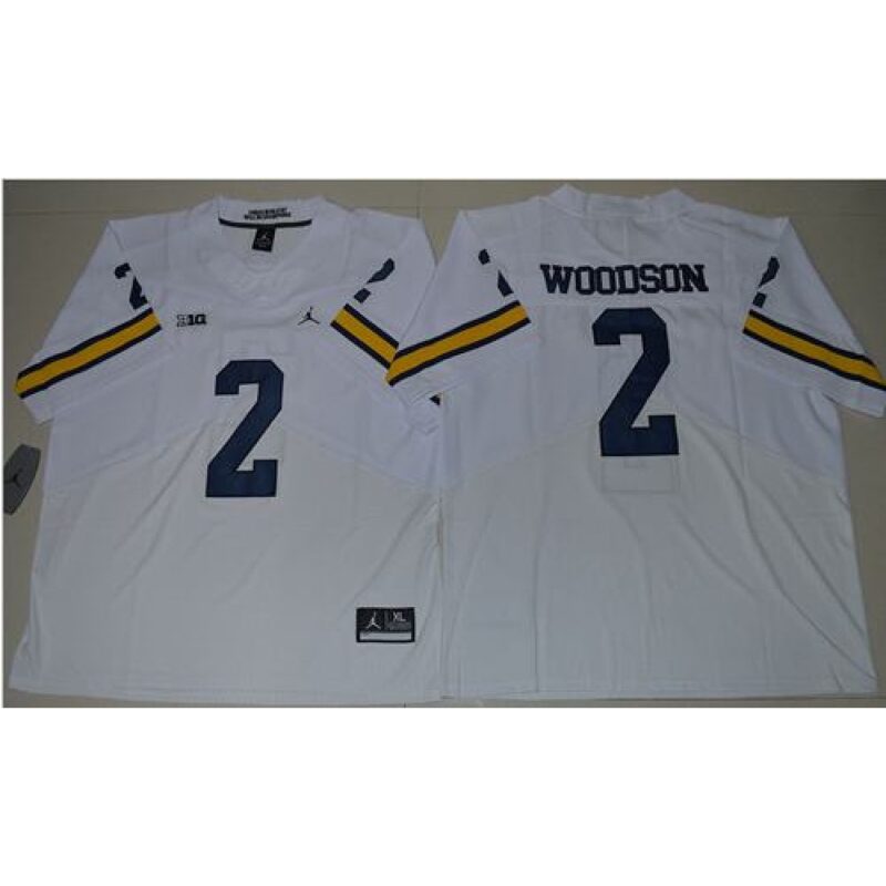 6861d8cea55ba_1 Wolverines #2 Charles Woodson White Elite Stitched NCAA Jersey