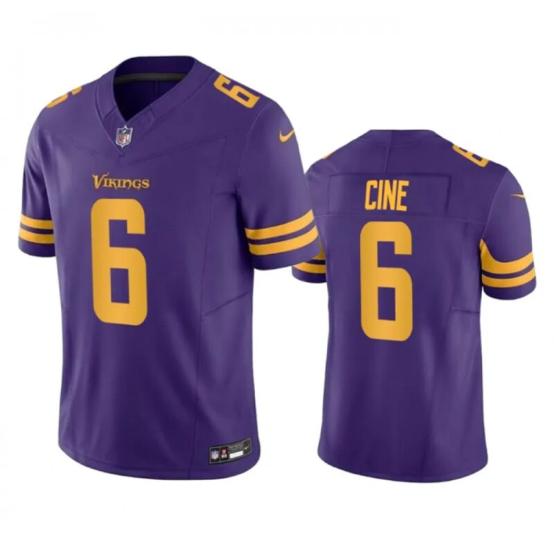 6861d8d21c6ed_1 Men's Minnesota Vikings #6 Lewis Cine Purple 2023 F.U.S.E. Color Rush Stitched Jersey