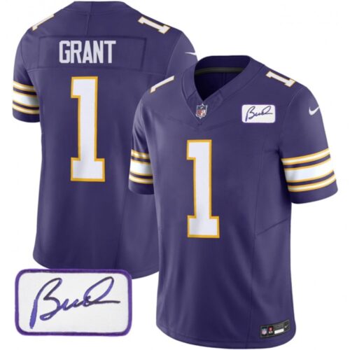 6861d8d57bc54_1 Men's Minnesota Vikings #1 Bud Grant Purple 2023 F.U.S.E. Bud Grant patch Vapor Limited Stitched Jersey