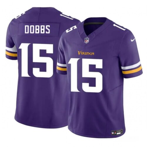 6861d8ecaedfa_1 Men's Minnesota Vikings #15 Josh Dobbs Purple 2023 F.U.S.E. Vapor Untouchable Limited Stitched Jersey