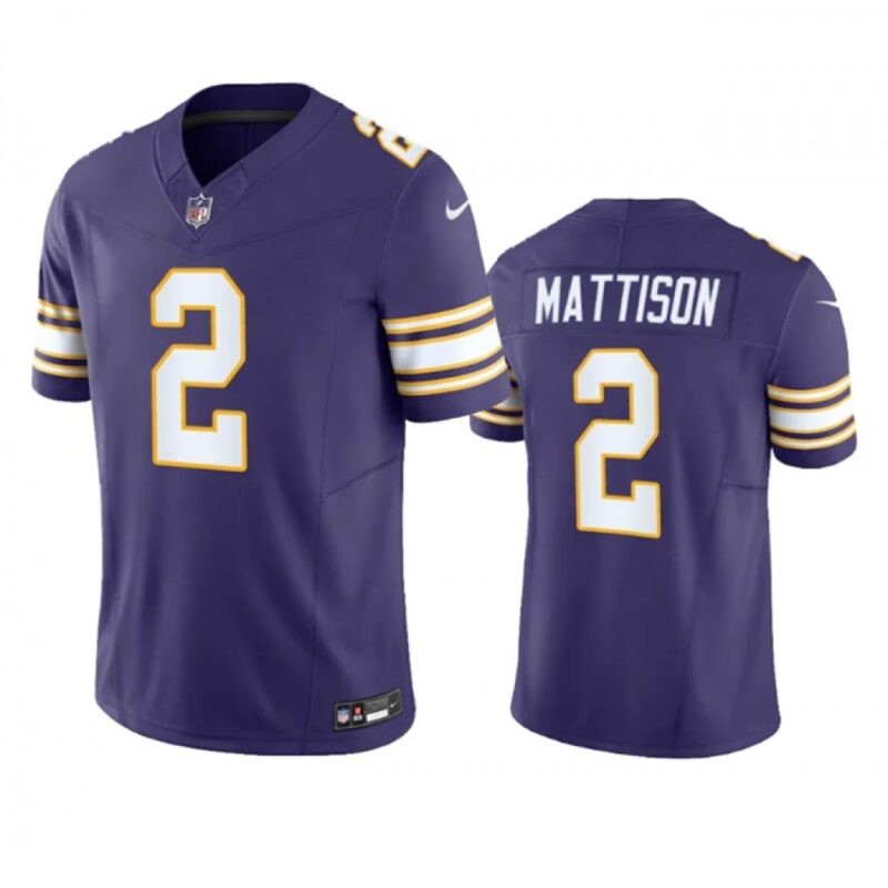 6861d8fa36813_1 Men's Minnesota Vikings #2 Alexander Mattison Purple 2023 F.U.S.E. Vapor Untouchable Limited Stitched Jersey