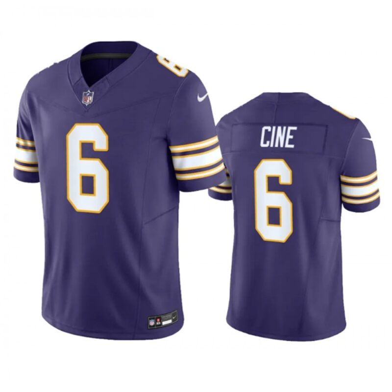 6861d90ac7de9_1 Men's Minnesota Vikings #6 Lewis Cine Purple 2023 F.U.S.E. Vapor Untouchable Limited Stitched Jersey