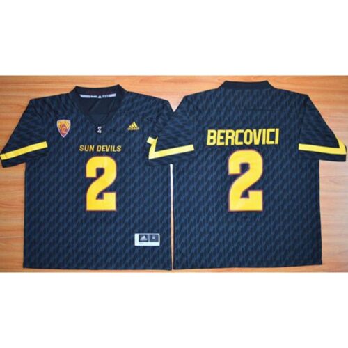 6861d9163db7a_1 Sun Devils #2 Mike Bercovici New Black Stitched NCAA Jersey
