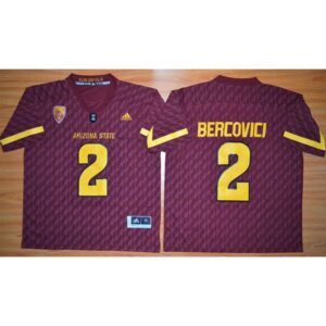 6861d91d8febe_1 Sun Devils #2 Mike Bercovici New Red Stitched NCAA Jersey